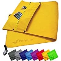 Fit-Flip Juego de Toallas Fitness con Compartimento con Cremallera + Clip magnético + Toalla de Deporte Extra – Toalla…